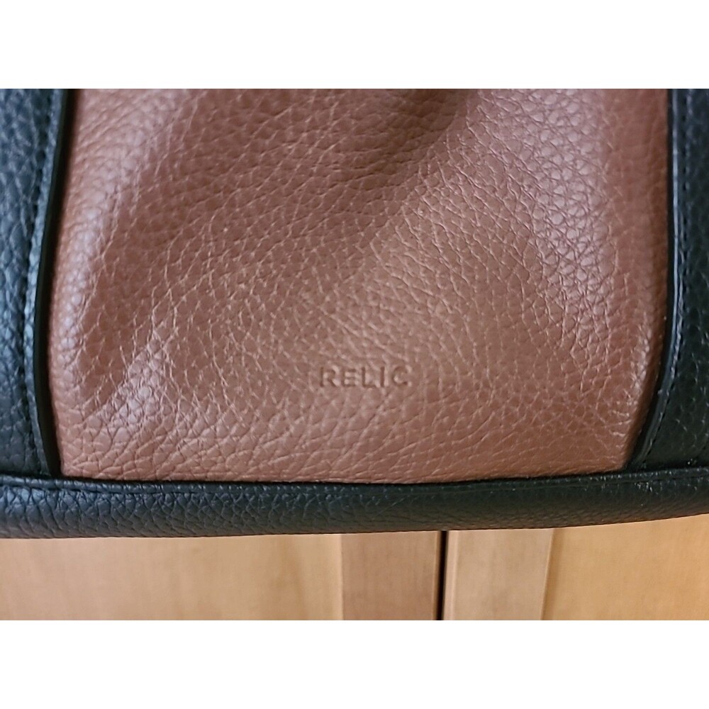 RELIC Faux Leather  Hand Shoulder Bag Purse Browns w Black RETRO Y2K - Picture 2 of 13